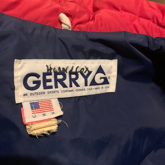 VTG Gerry Down-Puffer Vest Red Size Med Made in USA Denver Winter Sports - Picture 5 of 7